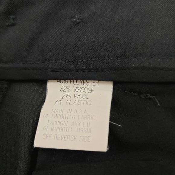 Theory Pants Womens 8 Dark Gray Flat Front Wool Blend Ankle Zip Office Career - Picture 10 of 12